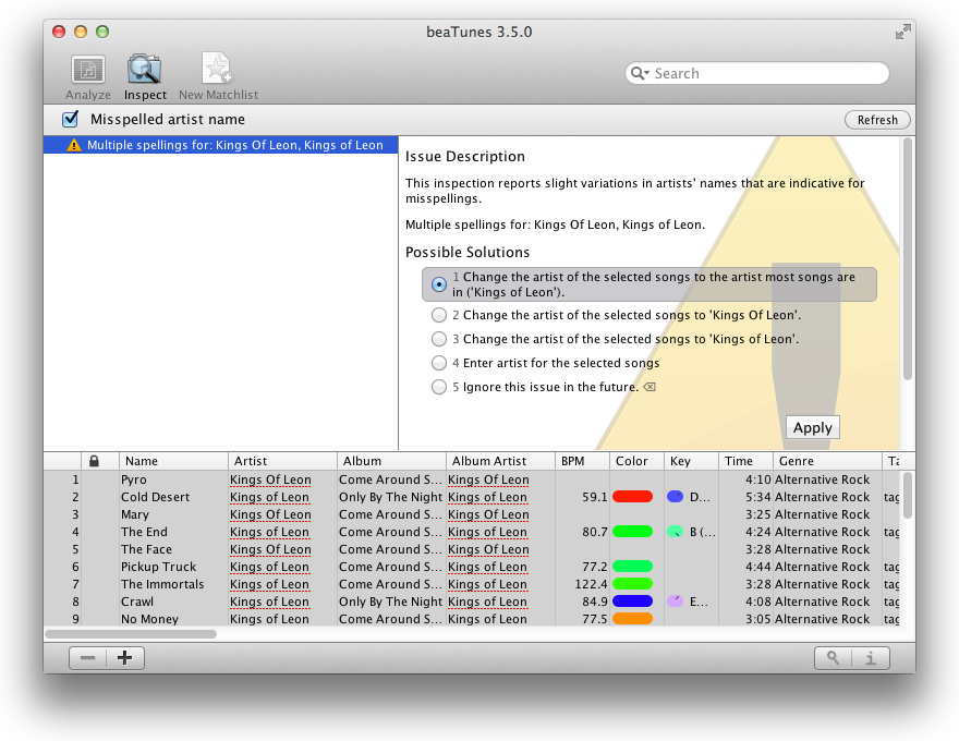 beaTunes Mac Small Screenshot - Click to enlarge!