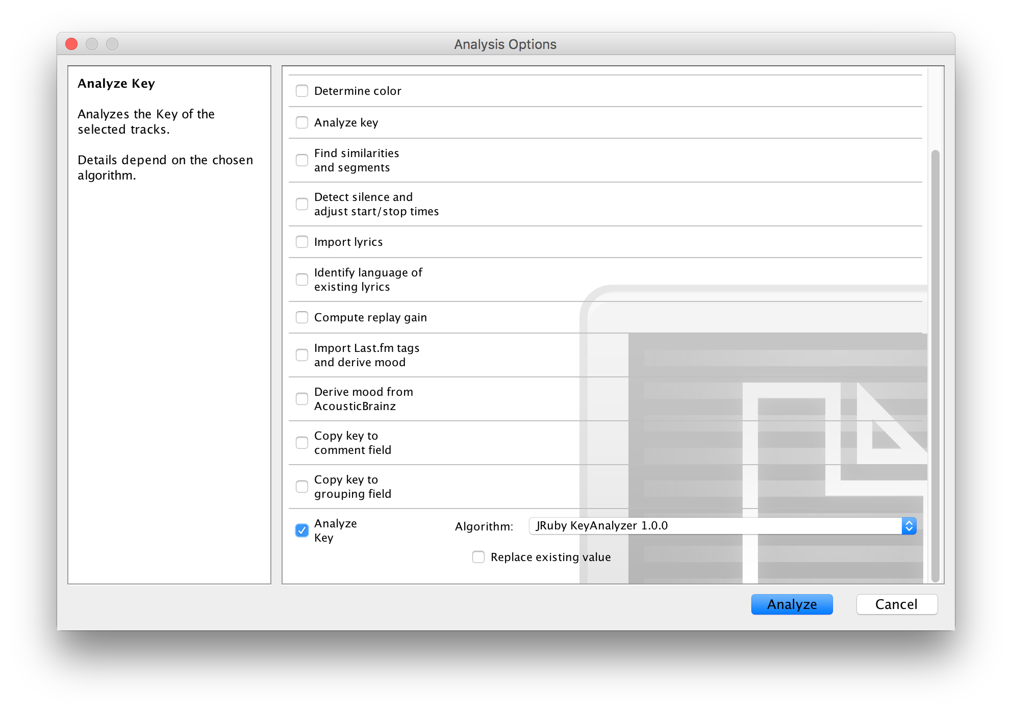 Sample Song Property Analyzer